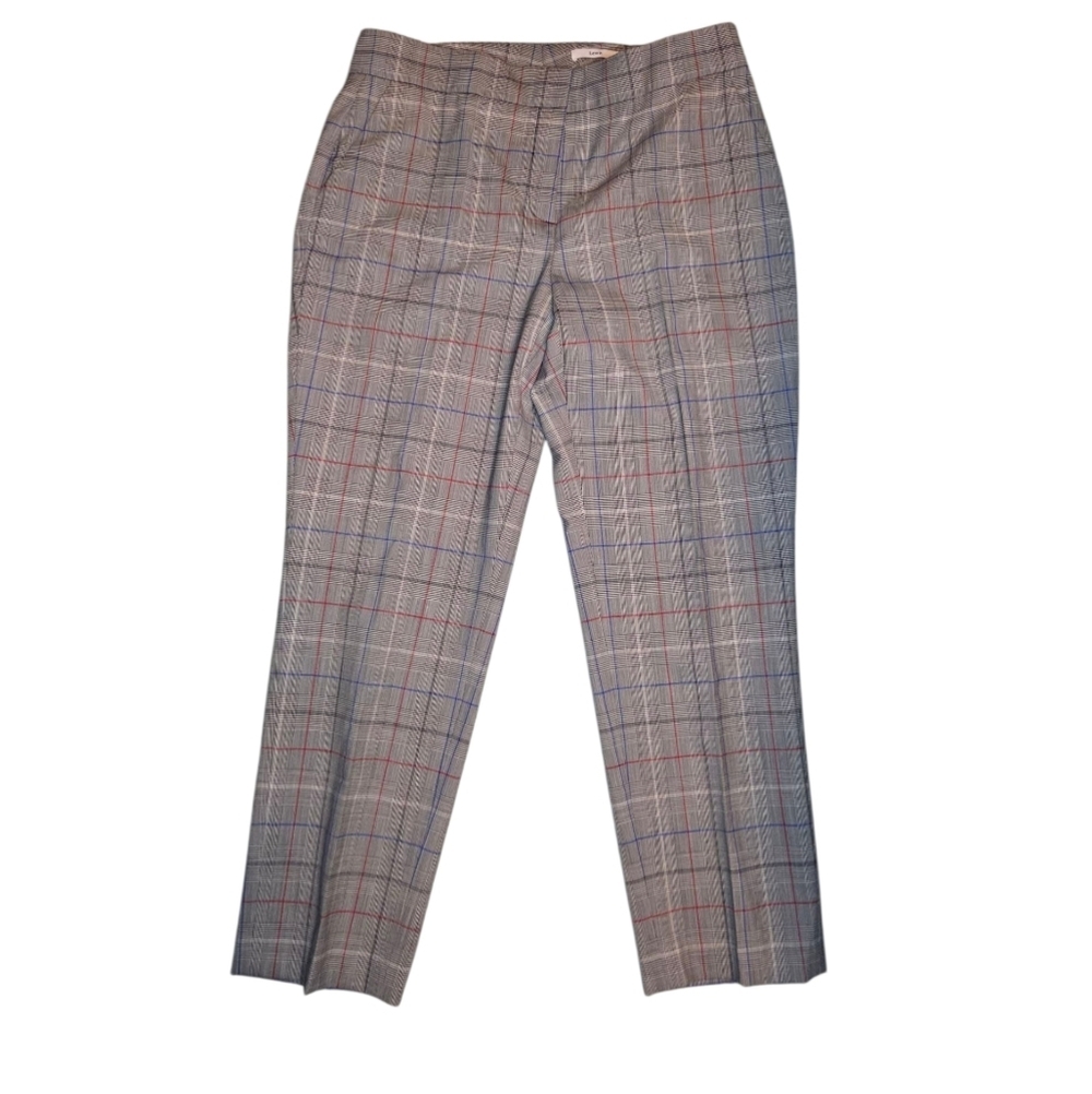 Lewit Women's Gray Plaid Trousers Size 12